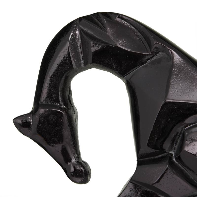 Aluminum Metal Horse Decorative Sculpture - Silver, Gold, Black - Roche River Decor