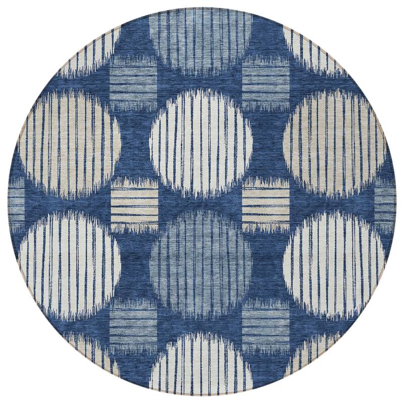 HomeRoots Geometric Transitional Rectangle Outdoor Rug