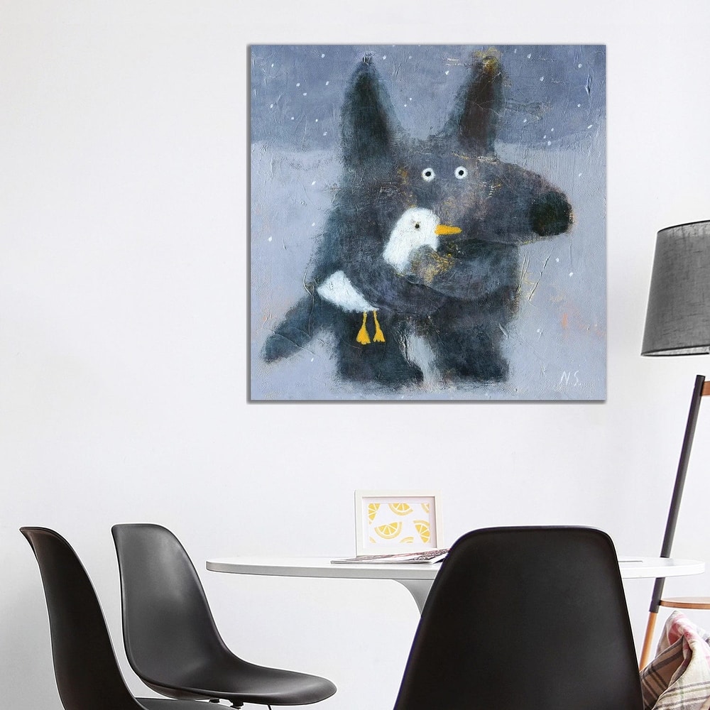 iCanvas "The Wolf Hugs The Duck" by Natalia Shaloshvili Canvas Print