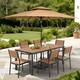 Option Set of 9 - Brown Table with Tan Umbrella