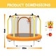 preview thumbnail 21 of 28, 55'' Kids Trampoline with Basketball Hoop and Safety Enclosure