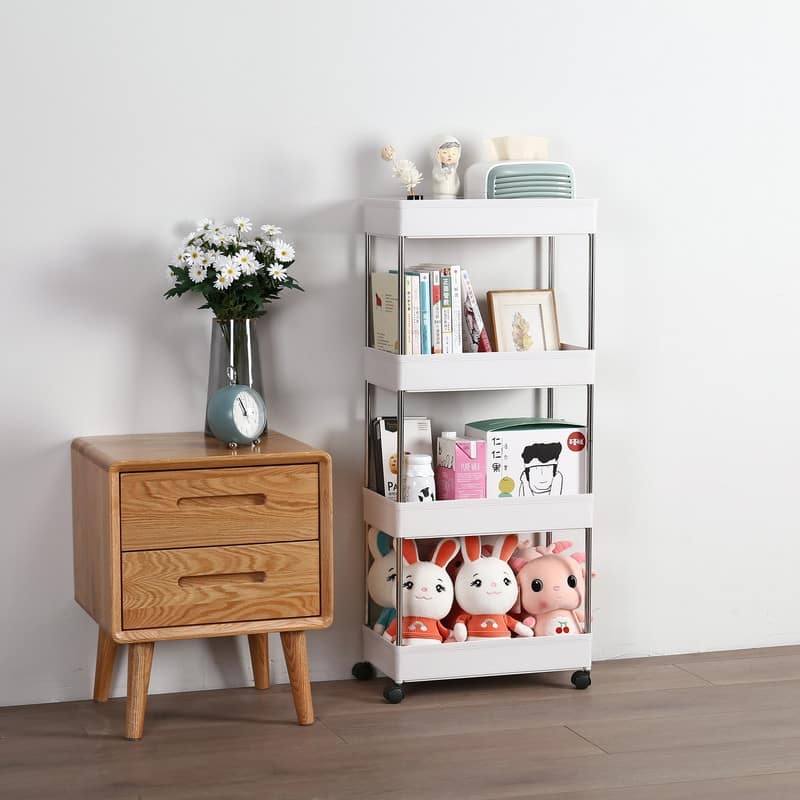 4-Layer Mobile Multi-functional Storage Cart Storage Cabinet