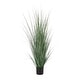 preview thumbnail 4 of 12, Green Faux Foliage Tall Onion Grass Artificial Plant with Black Plastic Pot