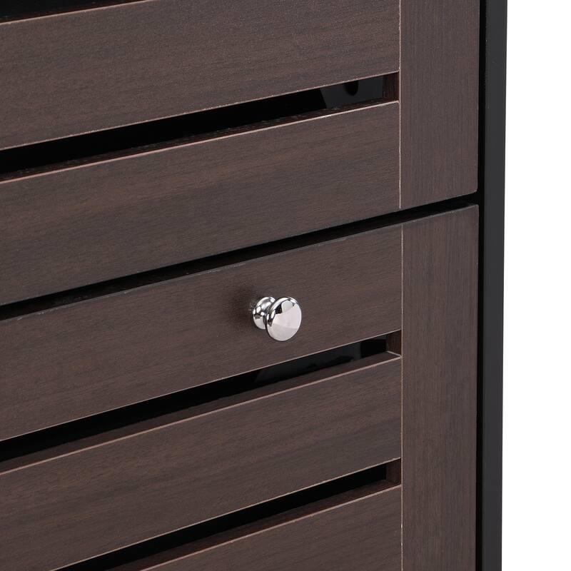 Minimalist Slim Shoe Cabinet with Hanging Hooks