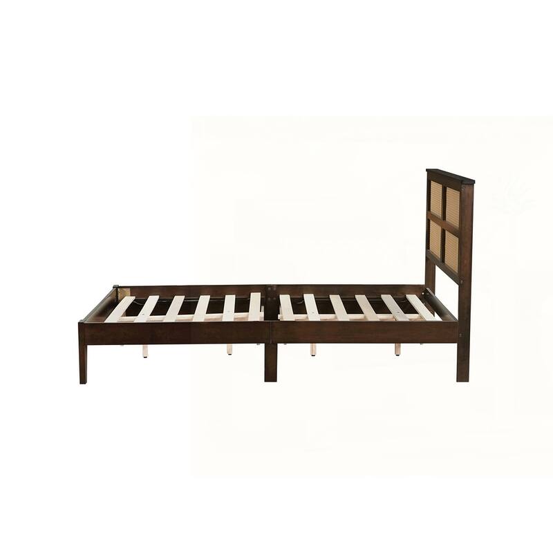 Rubber Wood Bed with Enhanced Support Salts and Feet - Espresso - Full