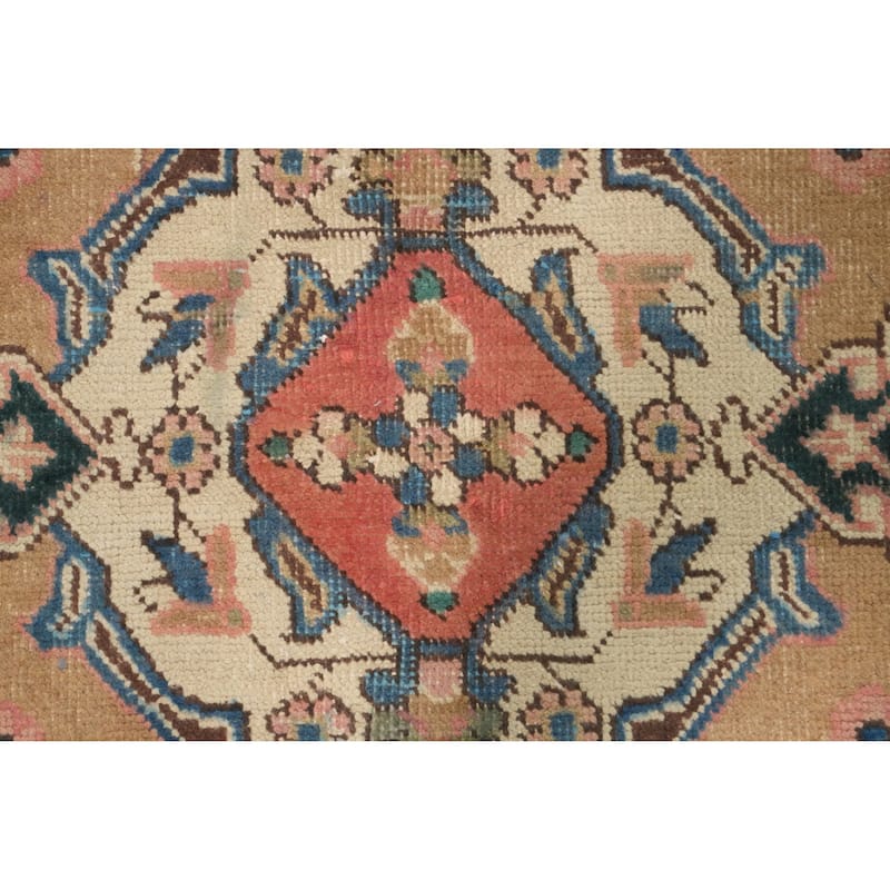 Hand Knotted Oriental 100% Wool Carpet Traditional Floral Oranges & Rust Tabriz Area Rug - 9' 6'' X 6' 6''