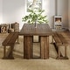 preview thumbnail 3 of 10, Solid Wood Dining Bench, 59" Entryway Bench Kitchen Table Seat for Dining/Living Room, Hallway,