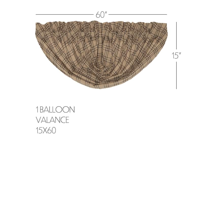 Sawyer Mill Plaid Balloon Valance - Balloon Valance 60x15 - Balloon Valance 60x15