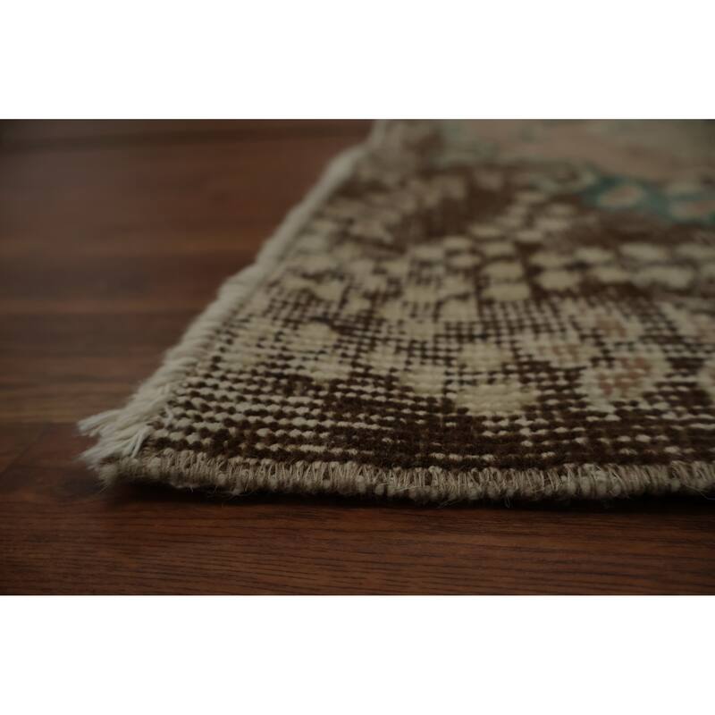 Hand Knotted Oriental 100% Wool Carpet Transitional Floral Beige & Ivories Anatolian Area Rug - 9' 5'' X 5' 8''