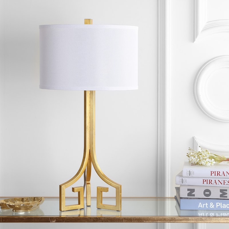 SAFAVIEH Lighting Goffreda 27-inch Hardback Gold Table Lamp (Set of 2) - 14"x14"x27.5" - 14Wx14Dx28H