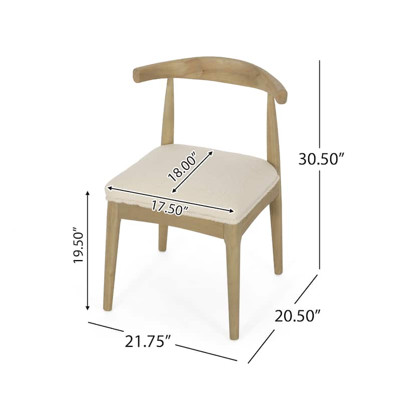 Cortina Fabric and Rubberwood Dining Chairs (Set of 2) by Christopher Knight Home