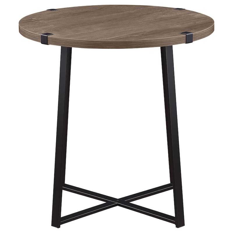 Marcus Round Coffee And End Table Set Light Brown