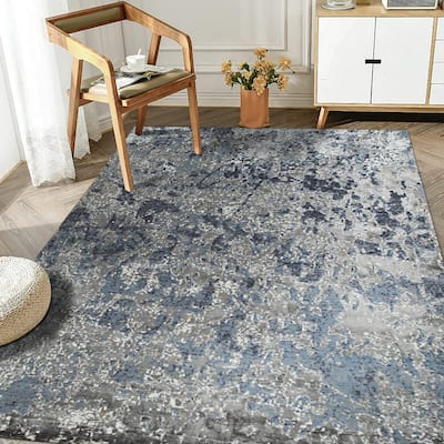 Yellow Swirl Hand-Tufted Wool Rug - Vibrant and Artistic Design