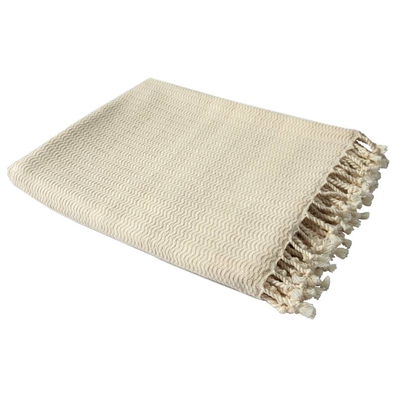 Sevita Striped Premium Turkish Cotton Standard Size Throw Blanket