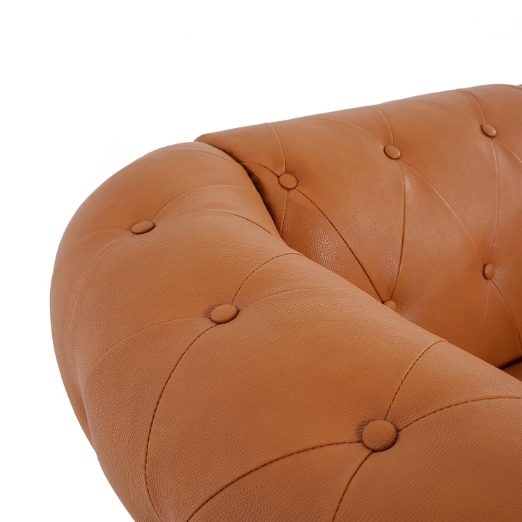Everett Chesterfield Accent Chair - Luxurious Mid-Century Modern Comfort, Elegance & Serenity for Cozy Living Rooms