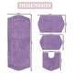 preview thumbnail 40 of 165, Waterford Collection 100% Cotton Non-Slip Bathroom Rug Set, Machine Washable Bath Rug, 4 Piece Bath Mat Set with Contour