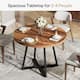 Small Dining Table for 4, 31.5 Inches Industrial Dinner Table with Metal Base