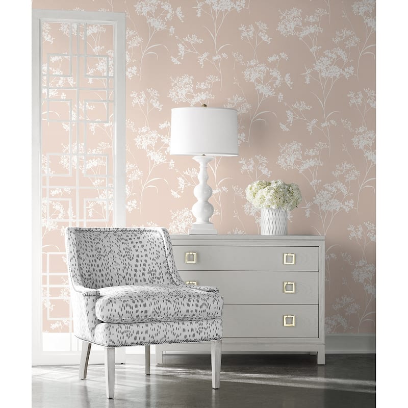 Luxe Haven Floral Mist Peel and Stick Wallpaper