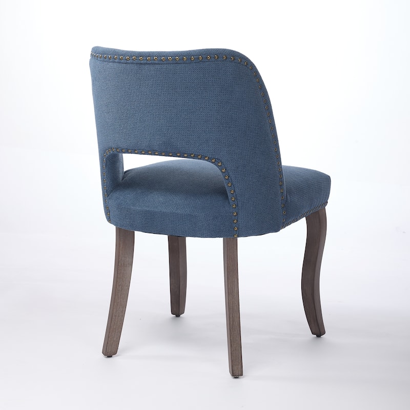 Wooden Dining Chairs Set of 2, Modern Fabric Upholstered Dining Room Chair Kitchen Chairs, Farmhouse Dinner Chair