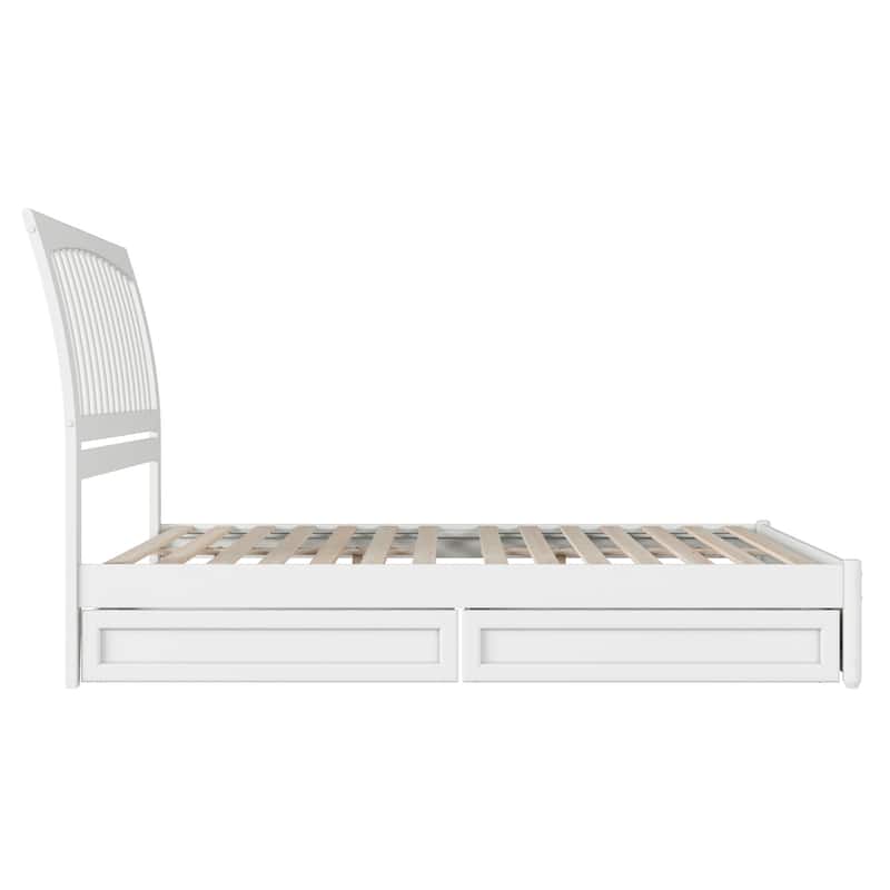 Roslyn Platform Bed with Panel Footboard and Storage Drawers