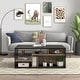 preview thumbnail 2 of 6, Noella Contemporary Brown 48-inch 8-Shelf Coffee Table by Furniture of America