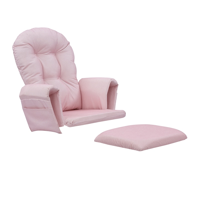 Joy Glider Rocking Chair Replacement Cushions Set, Beige - N/A - PINK SWIRL
