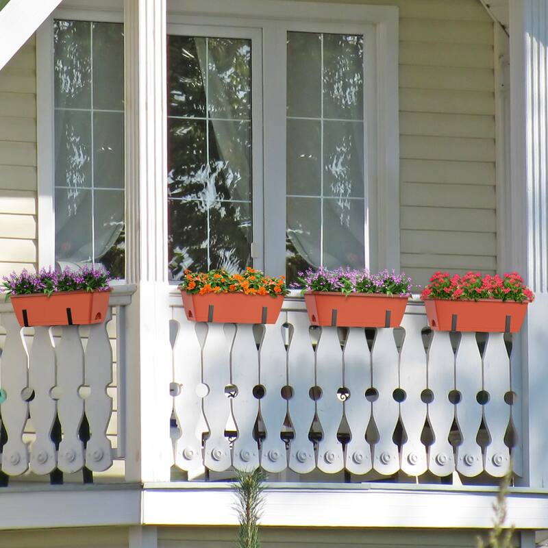 16.9 Inch Balcony Railing Planter Box