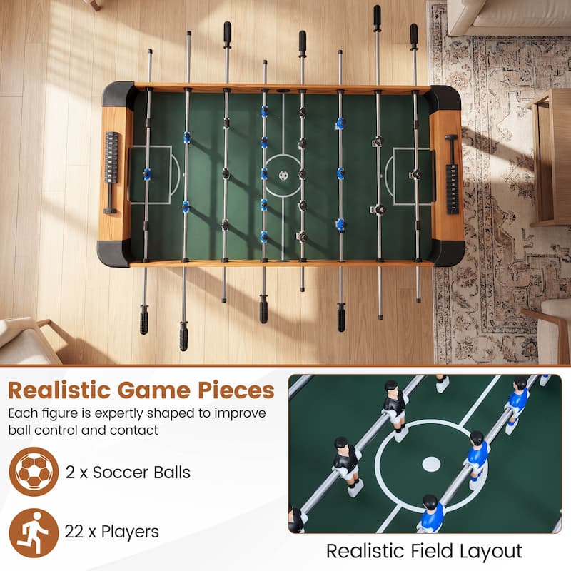 Gymax 47'' Competition Full Size Soccer Game Table w/22 Players 2