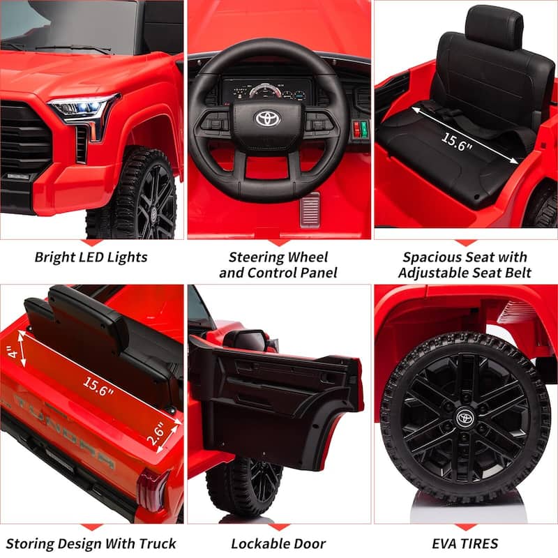 Kids Ride On Car,Toyota Licensed Kids Ride-On Truck 12V with Remote Control