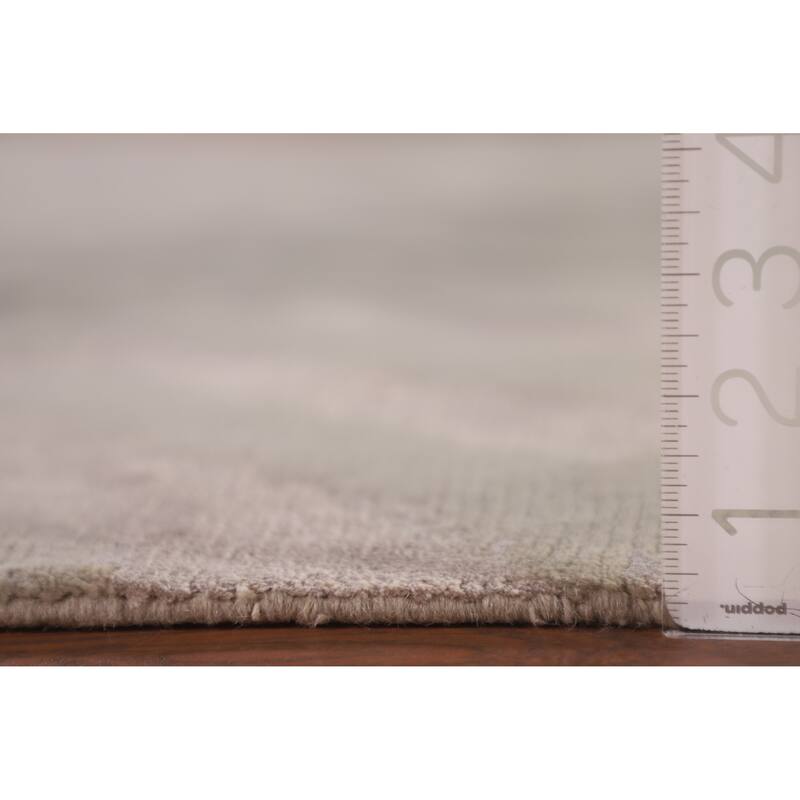 Chevron Style Modern Indian Area Rug Handmade Wool Carpet - 7'11"x 9'10"