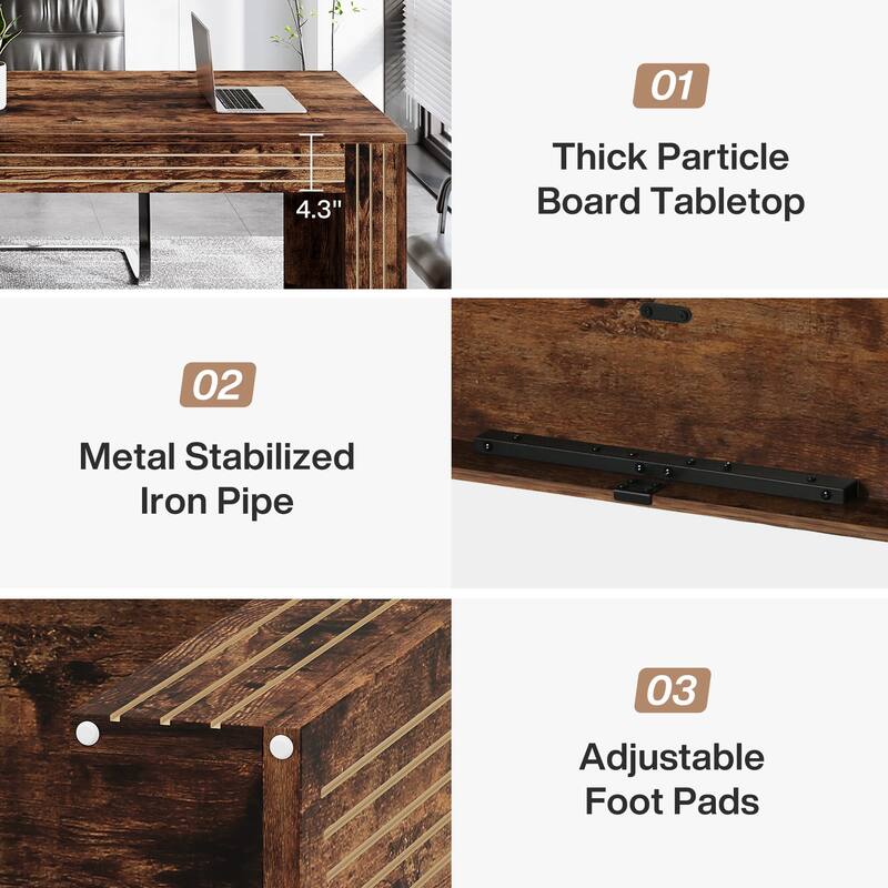 79-Inch Extra Long Desk for 6-8 People,Conference Table for Office