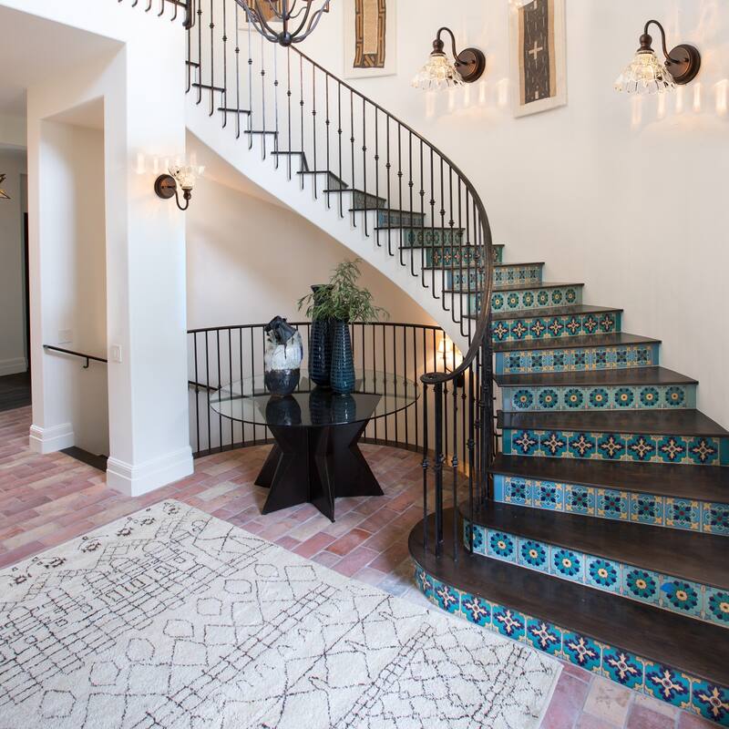 1-Light Vintage Wall Sconce with Clear Trumpet Glass Shades