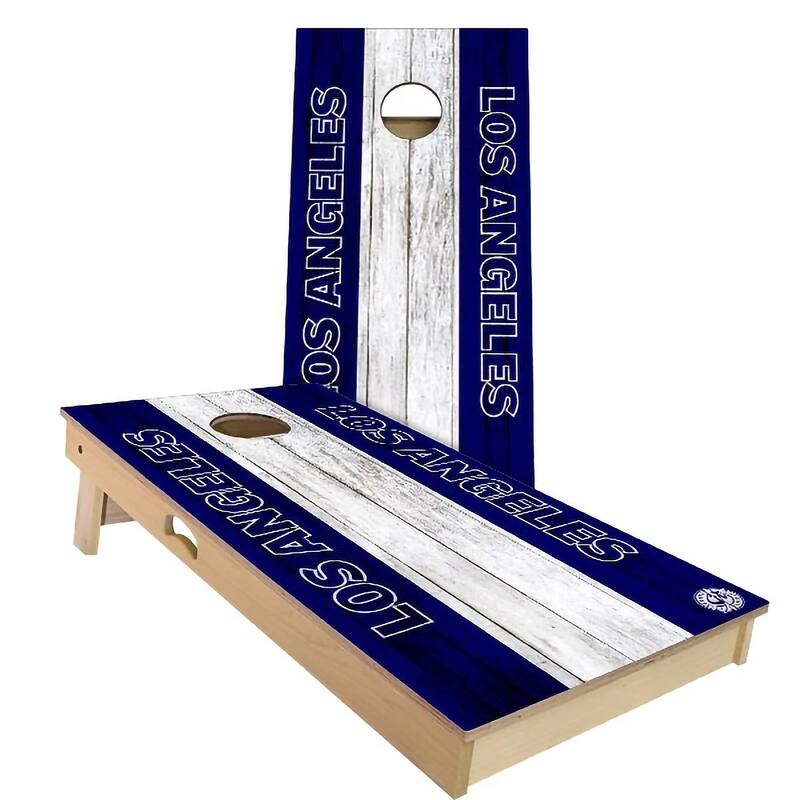 LA Football Outdoor Cornhole Board Set - Backyard 2x4 - Include Carrying Case