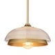 preview thumbnail 2 of 8, Golden Lighting Crawford 1-light Pendant in Brushed Champagne Brass