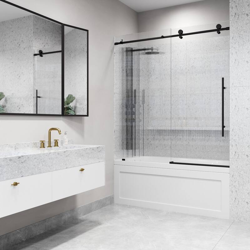 Vigo VG6021FL6066R Elan E-Class 66" High x 60" Wide Sliding Frameless