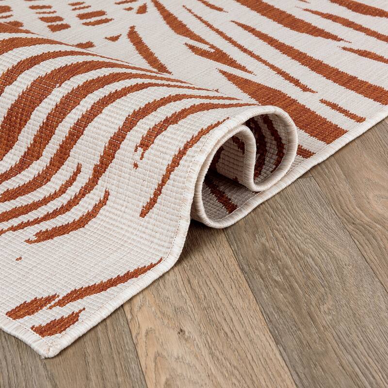 World Rug Gallery Nature Inspired Tropical Indoor/Outdoor Area Rug