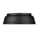 preview thumbnail 1 of 3, Golden Lighting Rebel 2-light Flush Mount in Matte Black - Matte Black with Matte Black Matte Black with Matte Black