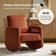 preview thumbnail 2 of 5, Julia 29.5"W Modern Solid Wood Nursery Rocking Chair with Lumbar Pillow by HULALA HOME
