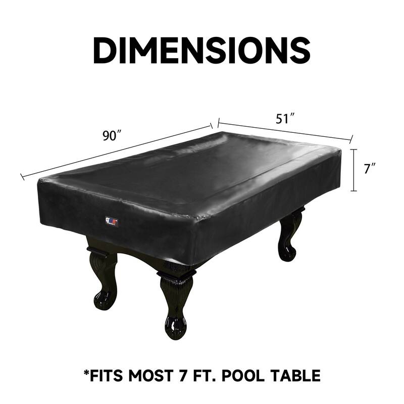 GSE™ 7ft/8ft/9ft Heavy Duty PU Leatherette Billiard Pool Table Cover