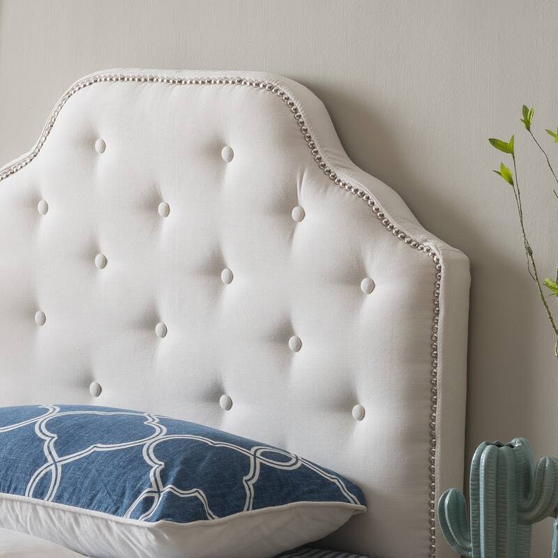 Silas Studded Fabric Twin-size Headboard by Christopher Knight Home