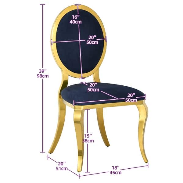 Modern Luxurious Upholstered King Louis Side Chairs Dining Chair(Set of