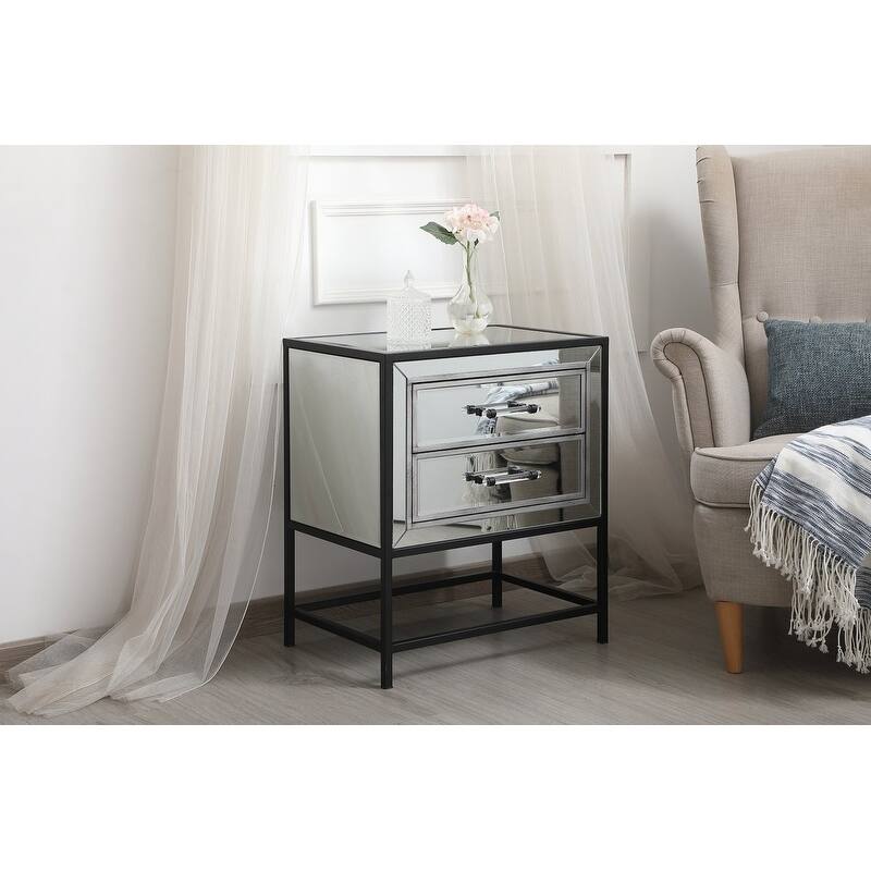 Modern Mirrored End Table