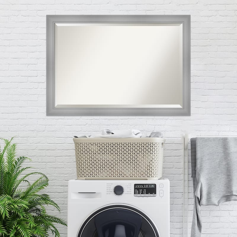 Beveled Wall Mirror - Flair Polished Nickel Frame