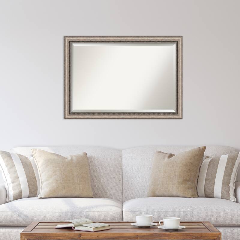 Beveled Wall Mirror - Lyla Ornate Silver Frame - Lyla Ornate Silver