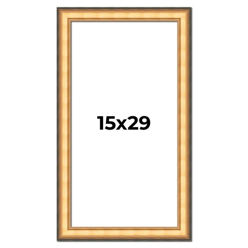 15x29 Frame Gold Plein Aire Solid Wood Picture Frame Width 2 Inches |