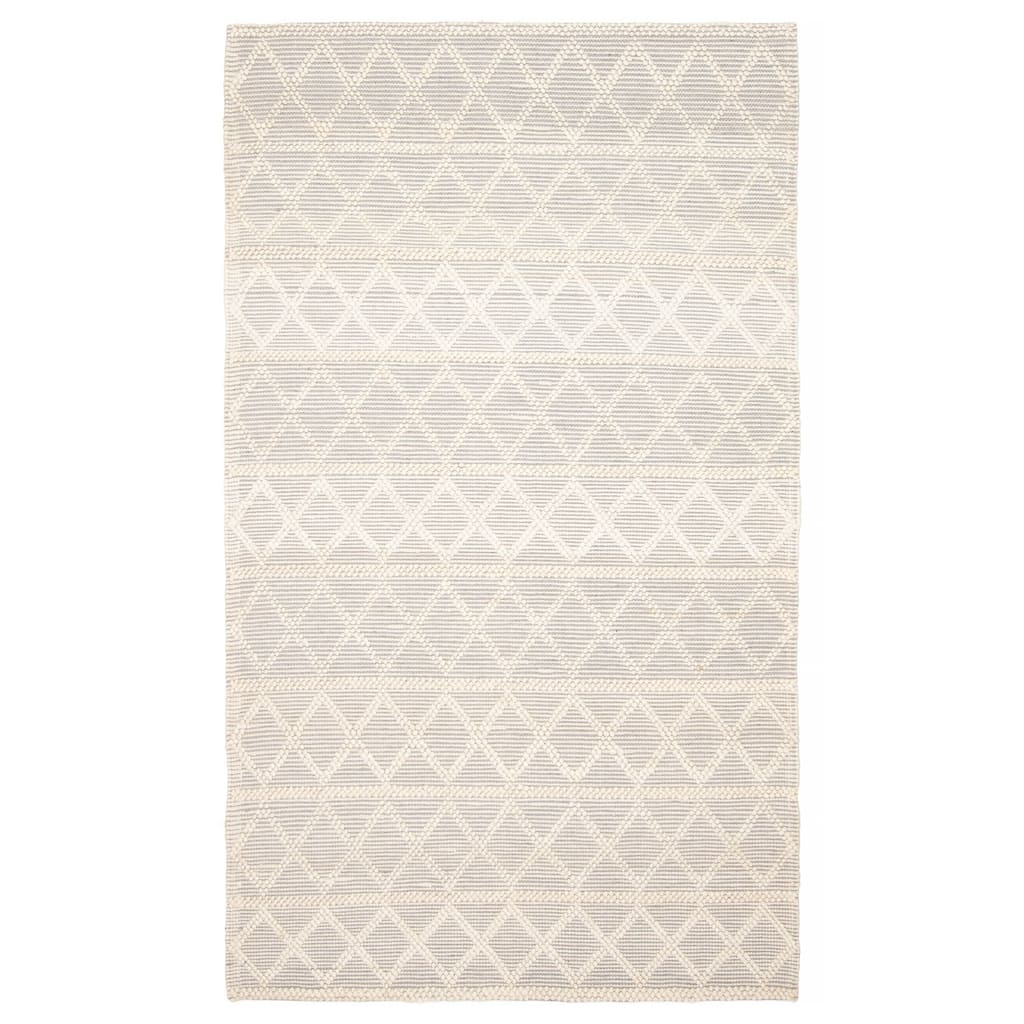 ECARPETGALLERY Braid weave Sienna Cream Wool Rug - 4'10 x 8'3