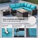preview thumbnail 61 of 99, Outdoor Patio Furniture Set, All Weather PE Wicker Sectional Conversion Sofa set with Firepit(Optional)