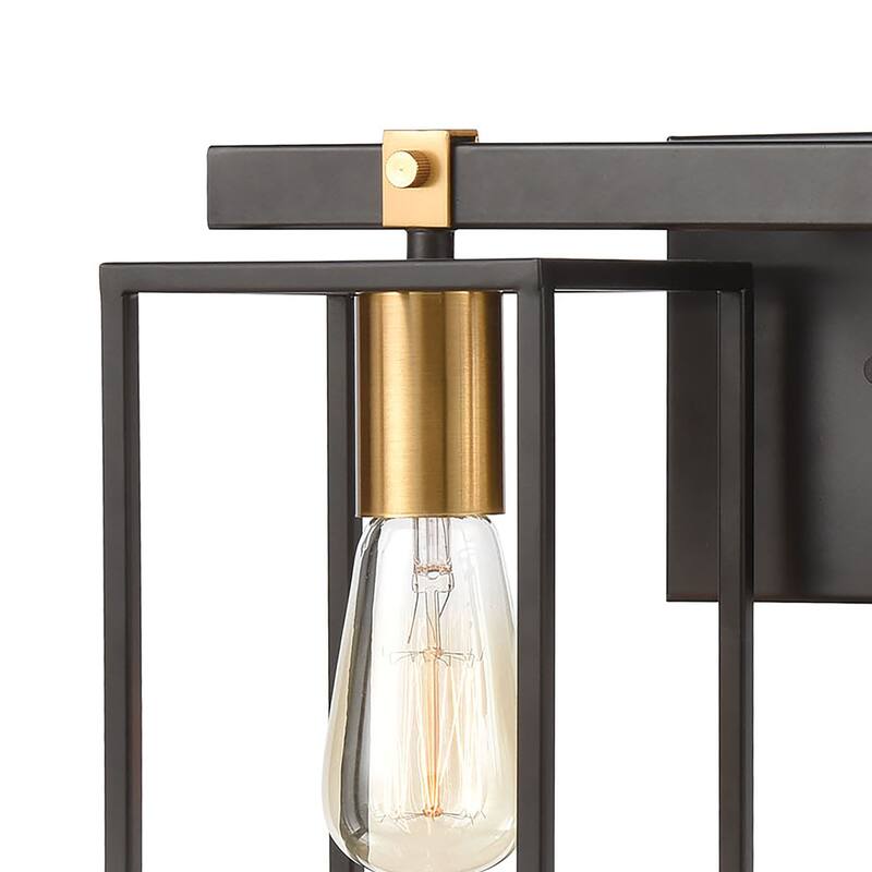 Elk Home Cloe Matte Black Metal 2 Light Vanity Light