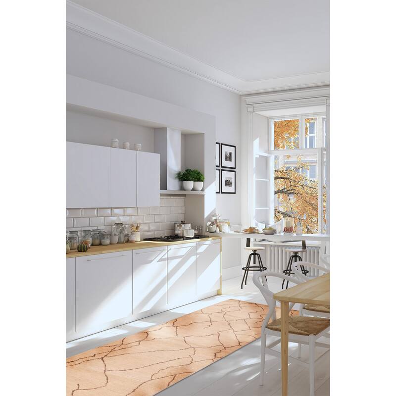 ECARPETGALLERY Hand-knotted Mystique Beige Wool Rug - 3'1 x 10'1