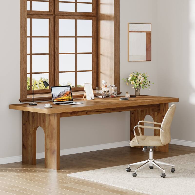 78.7" Extra Long Home Office Desk, Two-Person Desk Computer Desk